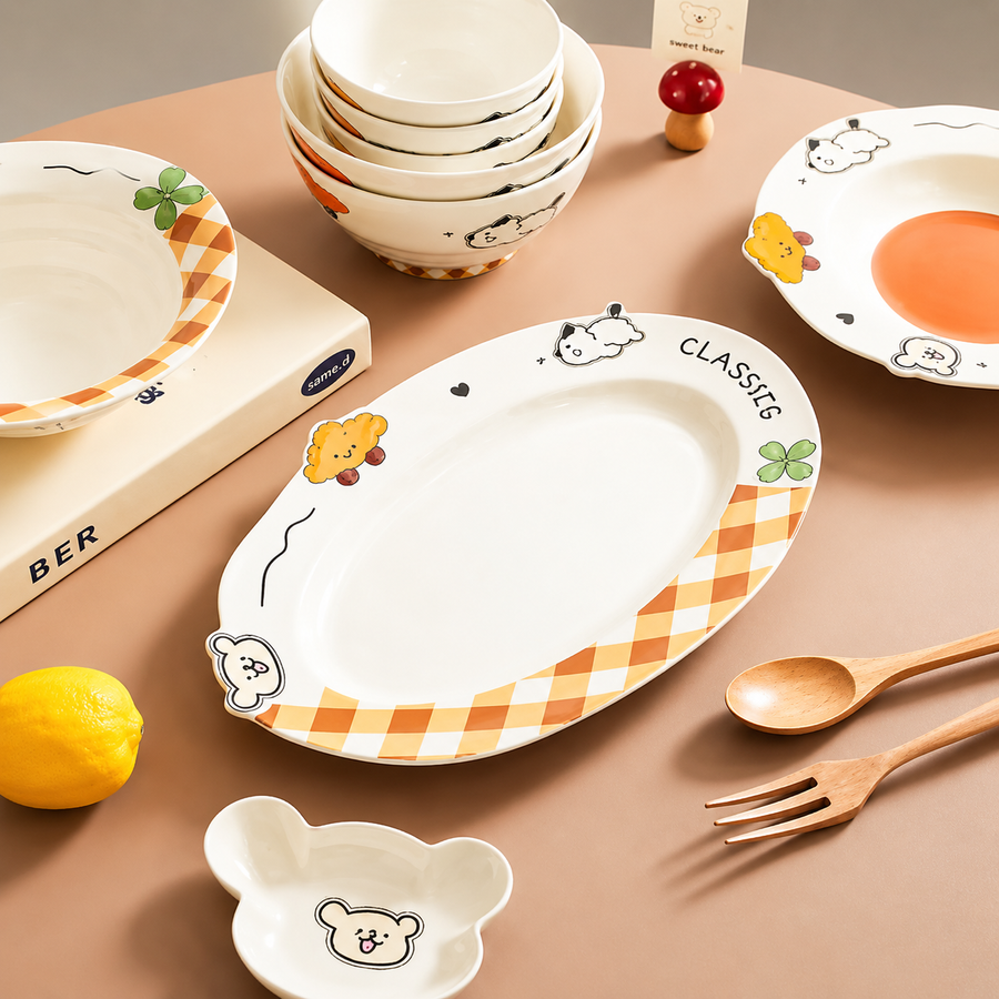 Dream Bunny ceramic tableware set