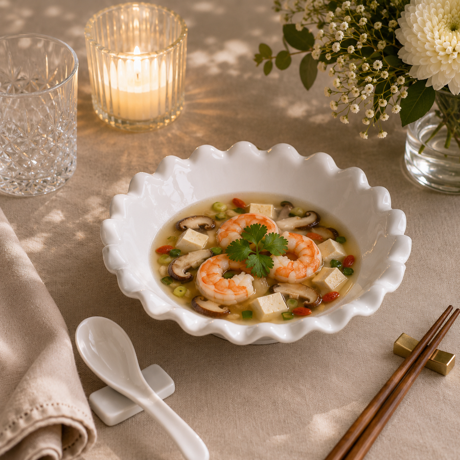 White porcelain sun bowl