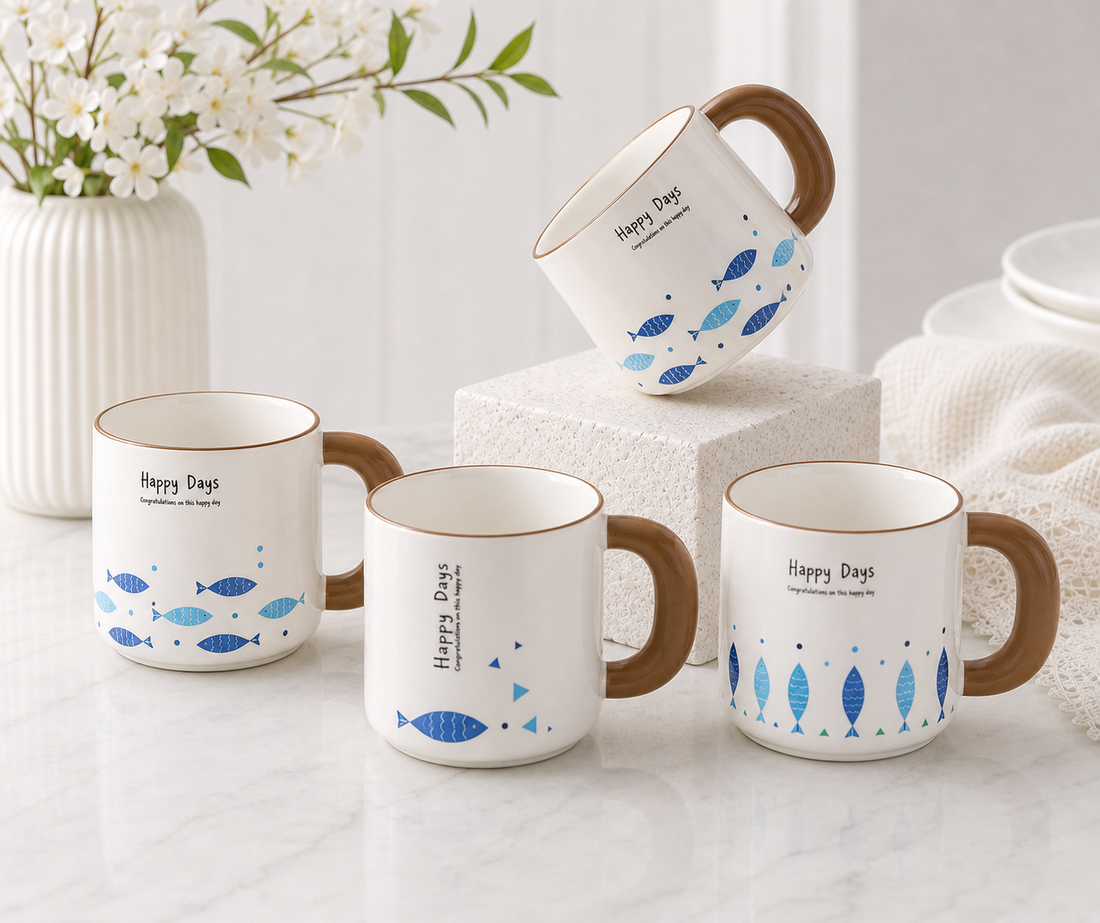 Fish in Water Ceramic Mug (No Lid)