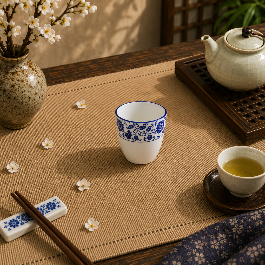 Lotus vine teacup