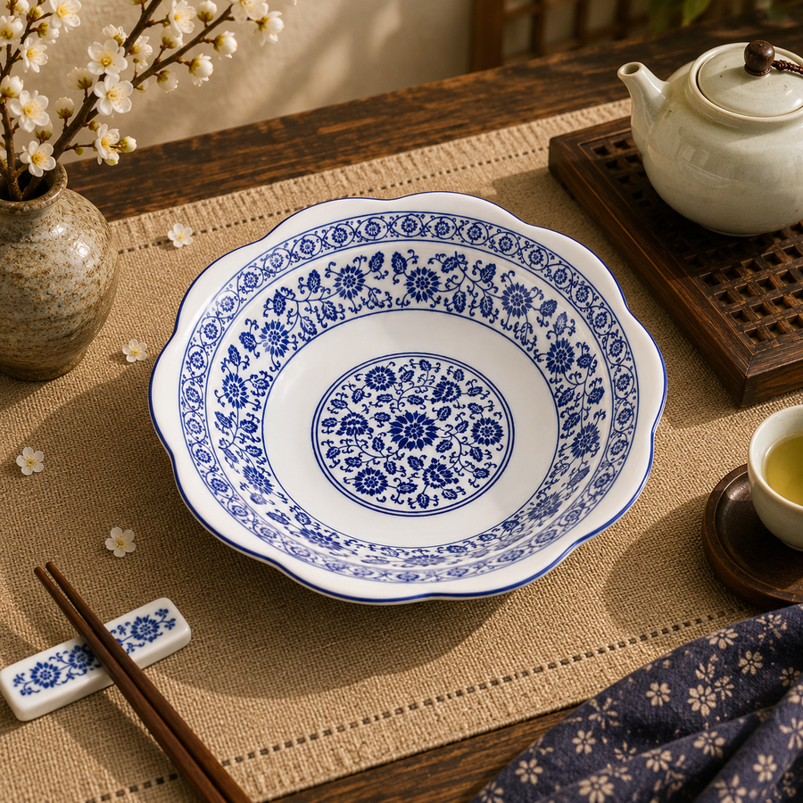 Lotus vine soup bowl
