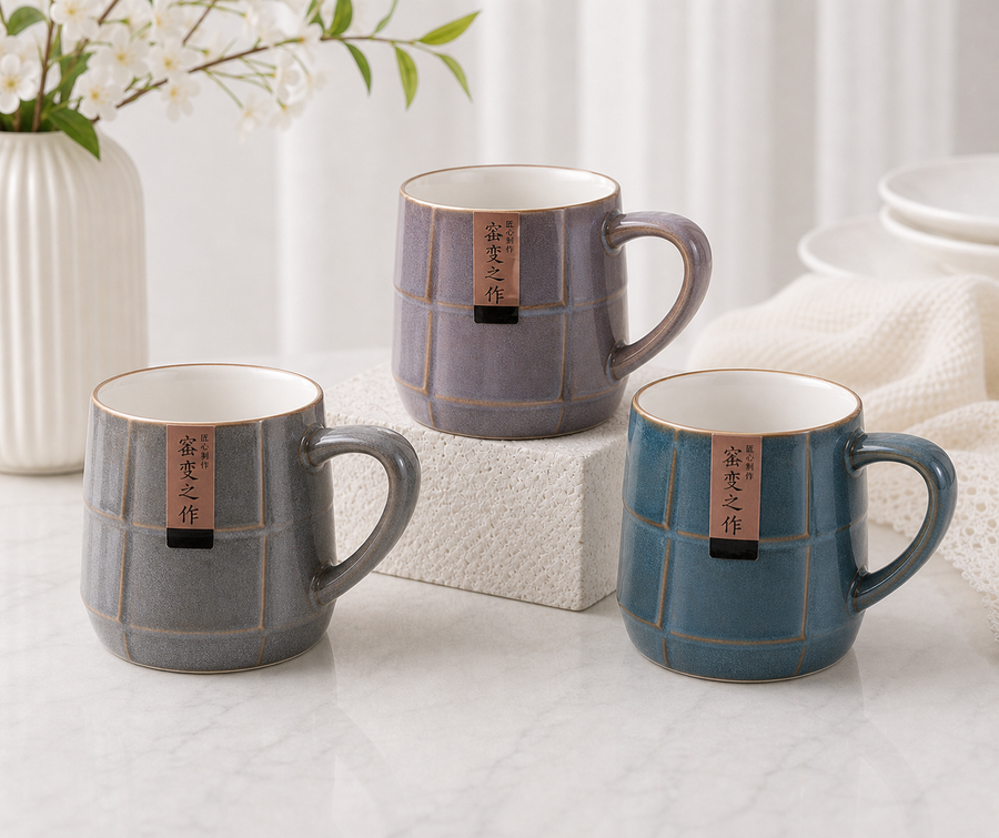 Reactive Glaze Modern Ceramic Mug (No Lid)