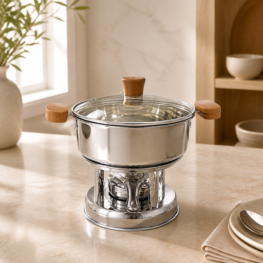 18cm Small Hot Pot Natural Color Set