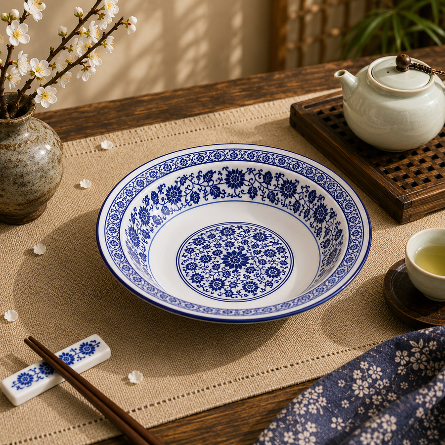 Lotus vine auspicious bowl