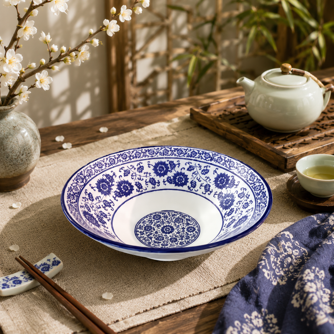 Lotus vine pattern bowl
