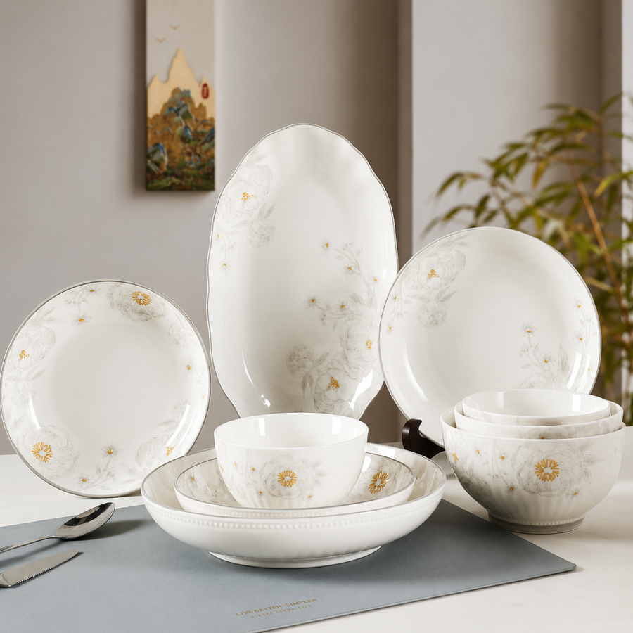 Snow Glow Ceramic Tableware Set