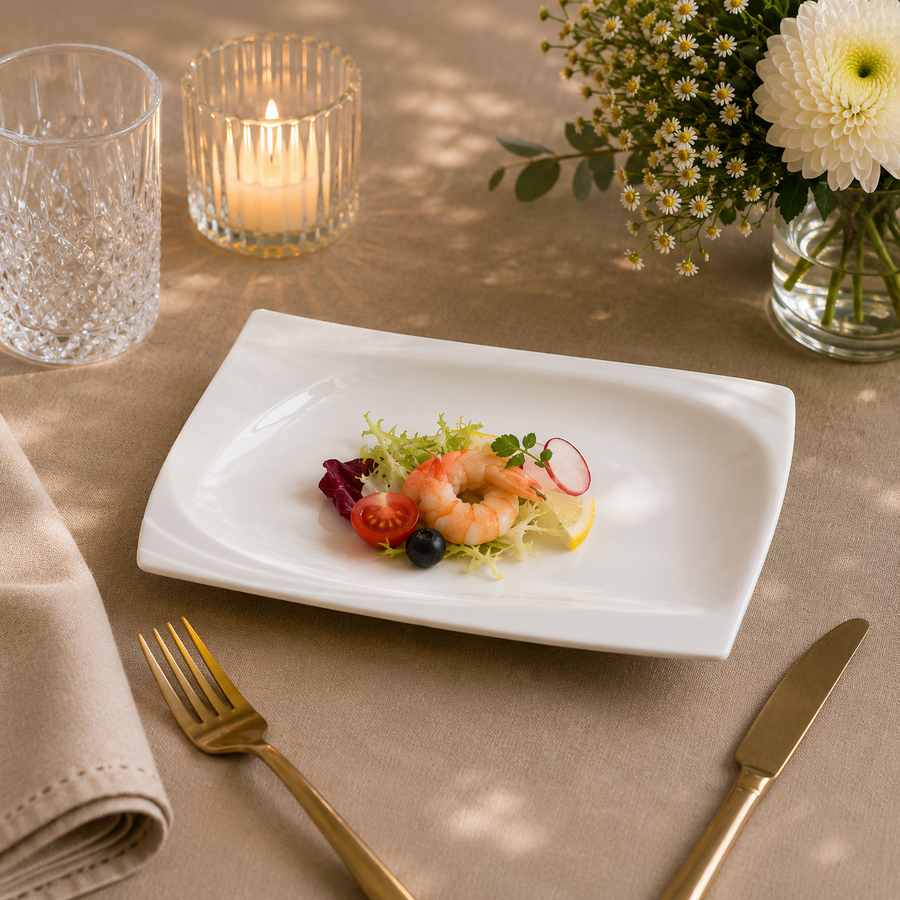 White Porcelain Phoenix Dish
