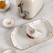 Floral Charm Starry Whisper Ceramic Tableware Set