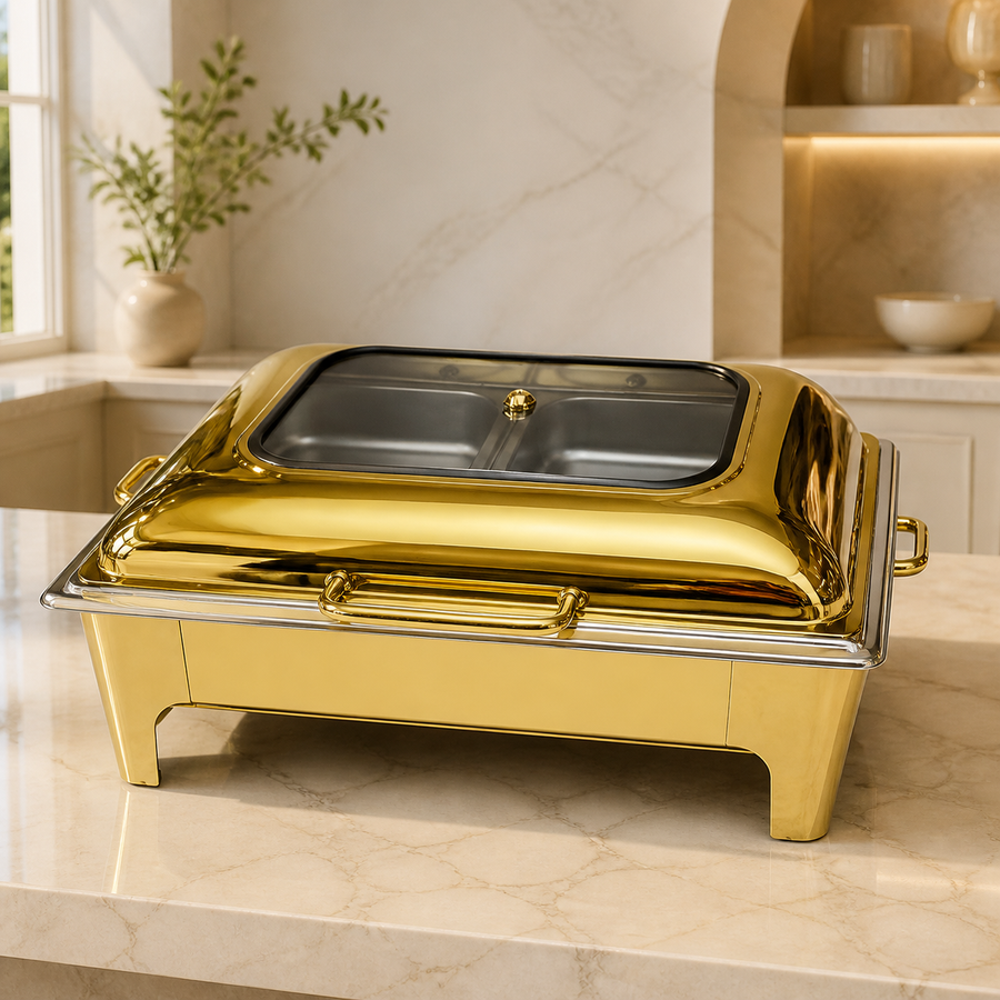 9L Perforated Dining Stove Fully Gold-plated