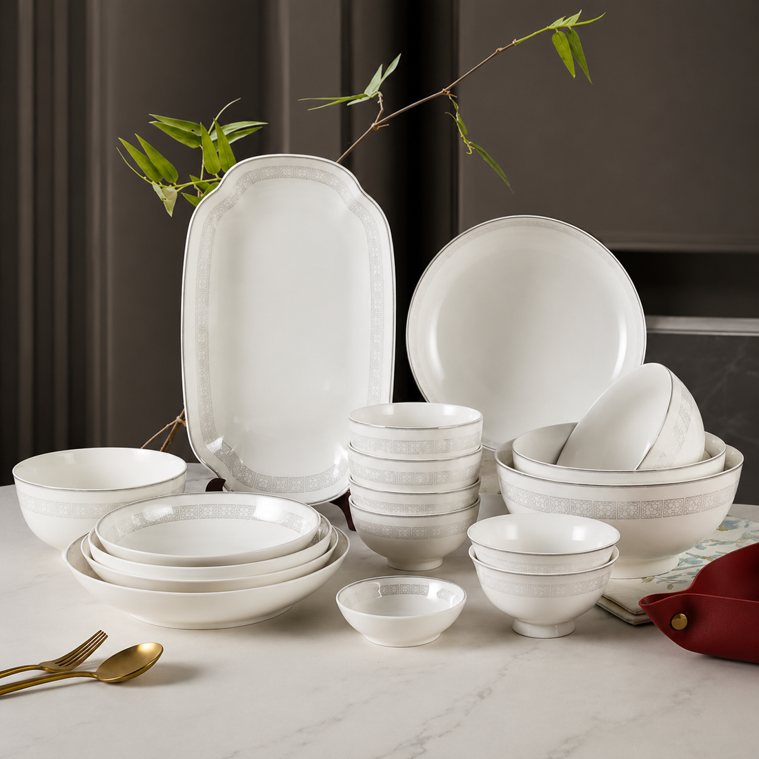 Aurora Elegance Ceramic Tableware Set