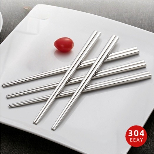 AY 304 Stainless Steel Full Square Chopsticks