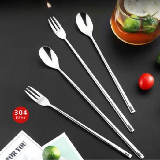 AY 304 Stainless Steel Ice Spoons and Iced Fruit Forks