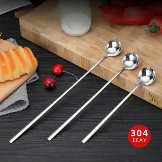 AY 304 Stainless Steel Round Ice Spoons
