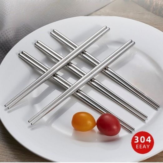 AY 304 Stainless Steel Six-Ring Square Chopsticks