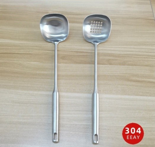 AY C-Style 304 Stainless Steel Size 7 Square Head Soup Ladle Soup Skimmer