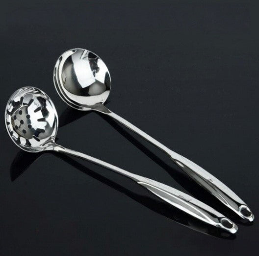 AY Double-Line Hollow Handle Series 5-Li 201 Stainless Steel Size 7 Soup Ladle Soup Skimmer