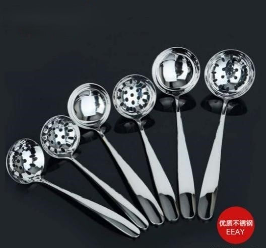 AY German Style 6-Li 410 Stainless Steel Size 6 7 8 Soup Ladle Soup Skimmer