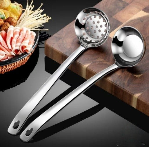 AY Hanya Flat-Bottom Series 316 Stainless Steel Size 6 7 Flat-Bottom Soup Ladle Soup Skimmer