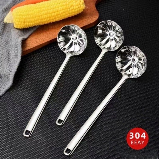 AY Lotus Series 304 Stainless Steel Size 8 Silver Finish Soup Ladle Soup Skimmer