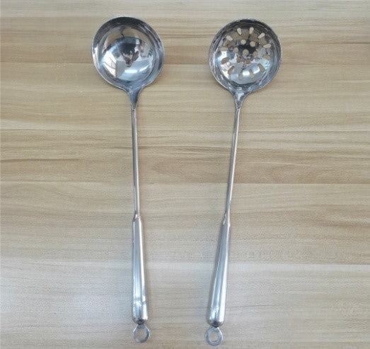 AY Meiya Round Tube Handle Series 201 Stainless Steel Size 7 Soup Ladle Soup Skimmer