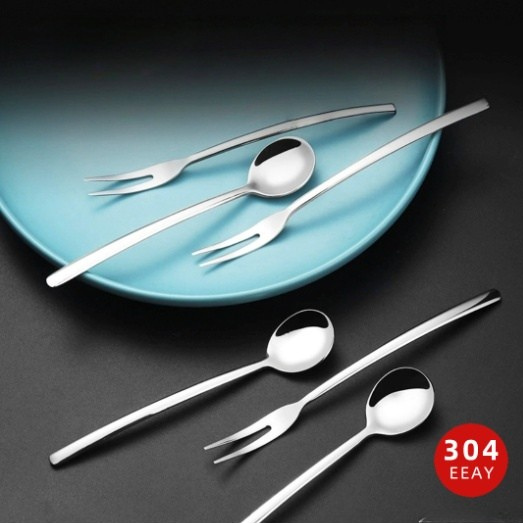 AY Smooth 304 Stainless Steel Coffee Spoon and Fruit Fork