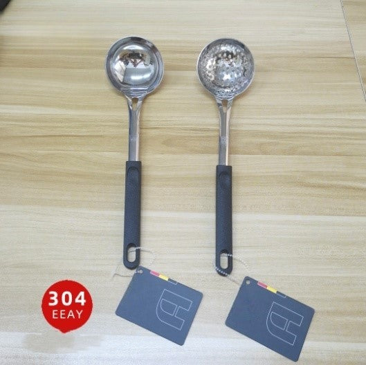 AY Xiaoya Series 304 Stainless Steel with Nylon Handle Size 7 Soup Ladle Soup Skimmer