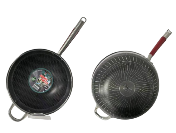 CTB Double-Sided Honeycomb Stainless Steel Wok