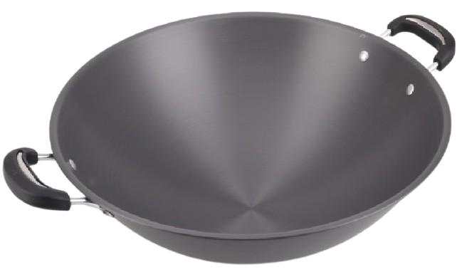 CTB Hard-Anodized Aluminum Double-Handle Round Bottom Wok