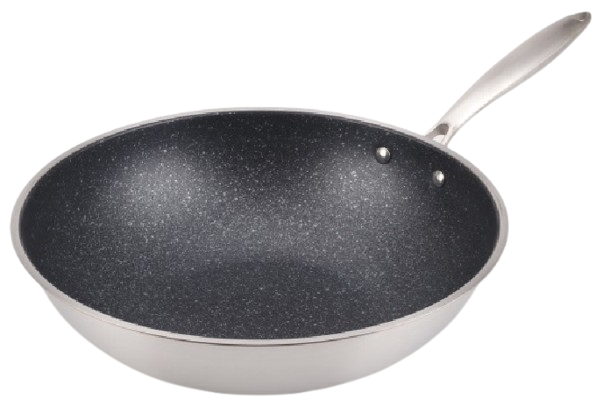 CTB Stainless Steel Steel-Spatula Safe Wok 1.7mm