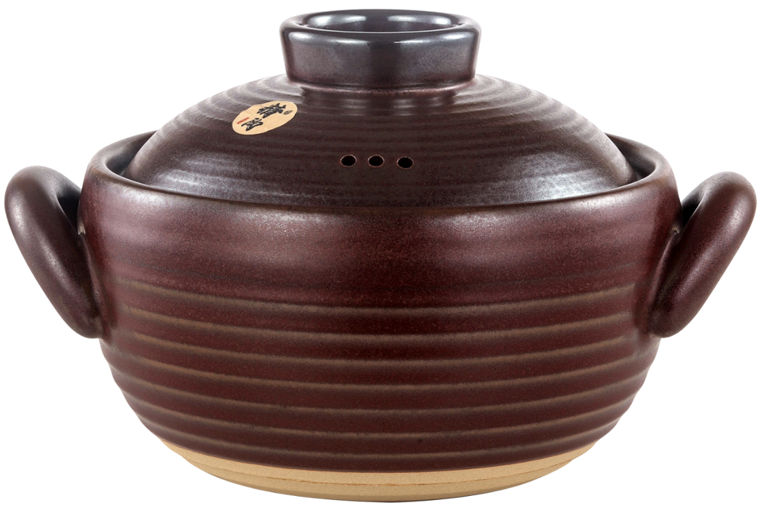 DZS Large-Handle Earthenware Soup Pot – Rust Red