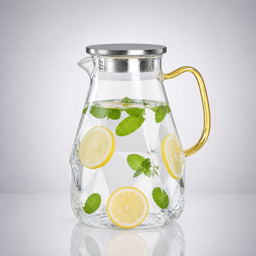Glass-Diamond-patterned kettle (Stainless steel cover)