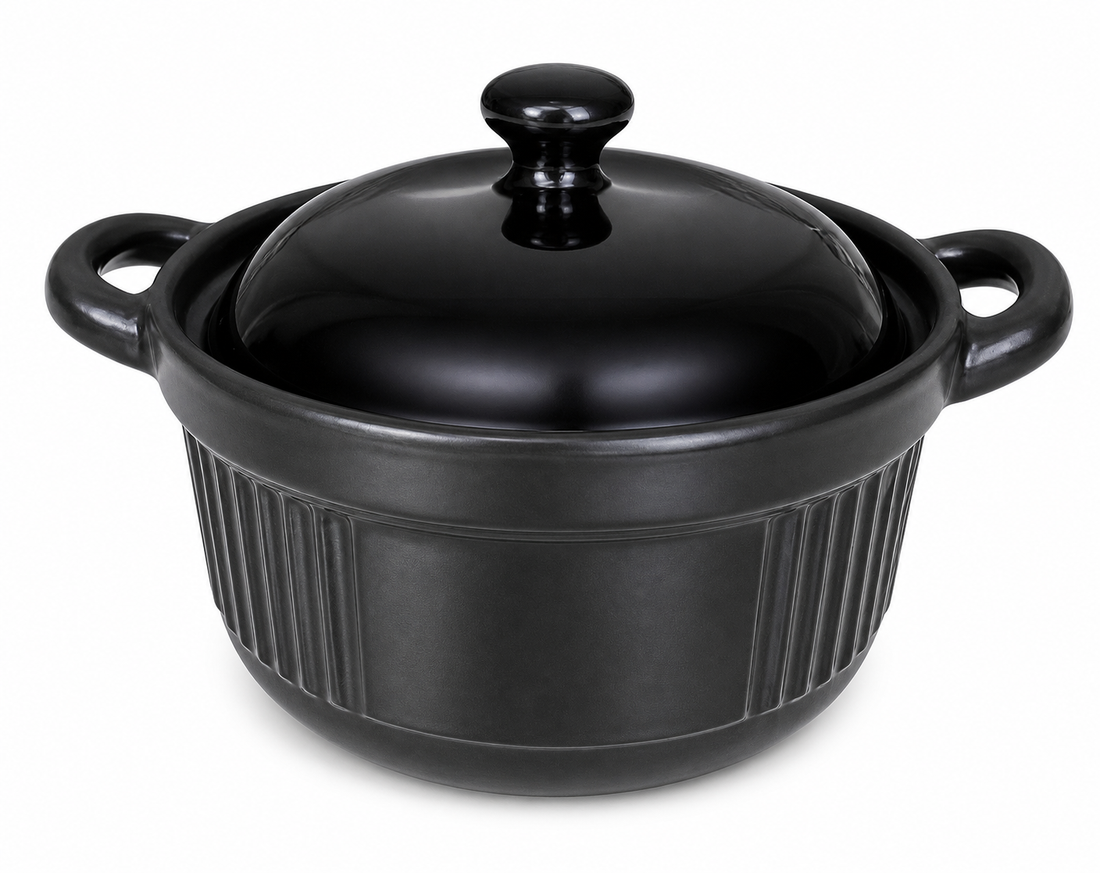 HB Dry-Burn Double-Handle Pot (Black)